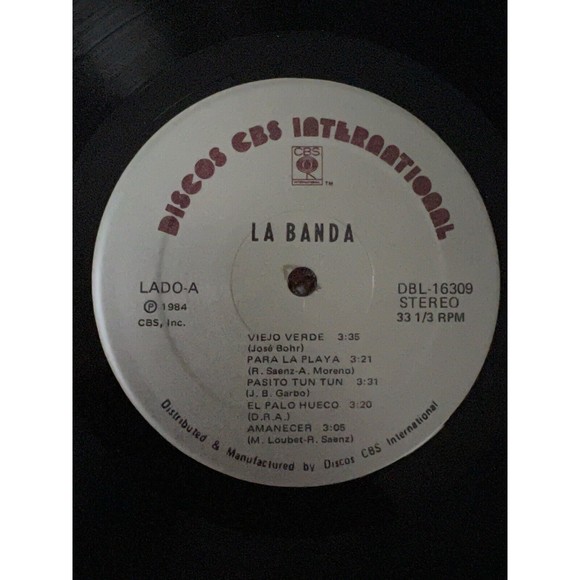 La Banda Self Titled 1984 LP Discos CBS DBL-16309 EX - Picture 5 of 7